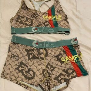 Women’s Ethika Green/Brown Sports Set !Accepting Offers Bundle Deals Available!